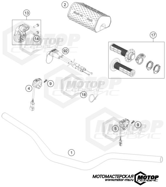 KTM MX 250 SX-F 2023 HANDLEBAR, CONTROLS