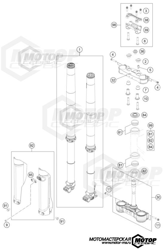 KTM MX 250 SX 2023 FRONT FORK TRIPLE CLAMP