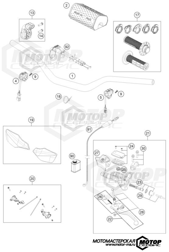 KTM MX 250 SX 2023 HANDLEBAR, CONTROLS