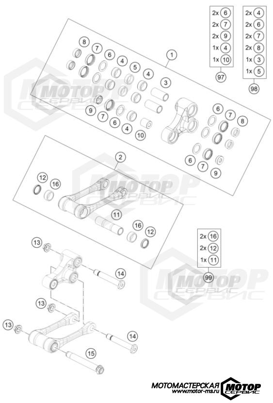 KTM MX 250 SX 2023 PRO LEVER LINKING