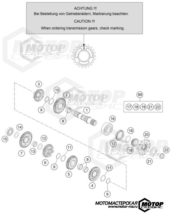 KTM MX 125 SX 2023 TRANSMISSION II - COUNTERSHAFT
