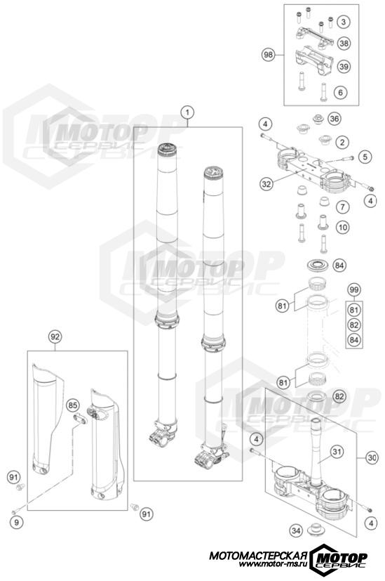 KTM MX 125 SX 2023 FRONT FORK TRIPLE CLAMP