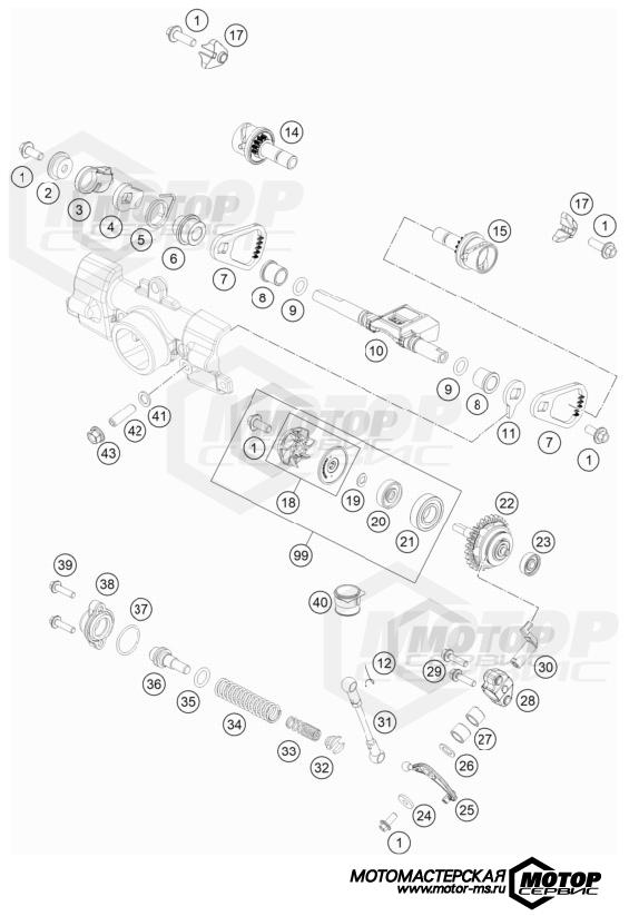 KTM MX 85 SX 19/16 2023 EXHAUST CONTROL