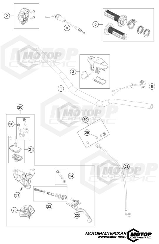 KTM MX 85 SX 19/16 2023 HANDLEBAR, CONTROLS