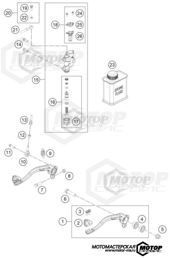 KTM MX 65 SX 2023 REAR BRAKE CONTROL