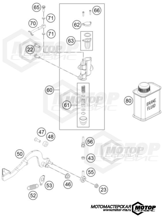 KTM MX 50 SX 2023 REAR BRAKE CONTROL