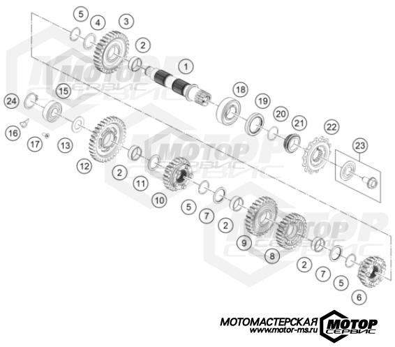KTM Enduro 450 EXC-F Six Days 2024 TRANSMISSION II - COUNTERSHAFT