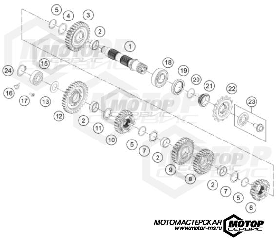 KTM Enduro 350 EXC-F Six Days 2024 TRANSMISSION II - COUNTERSHAFT