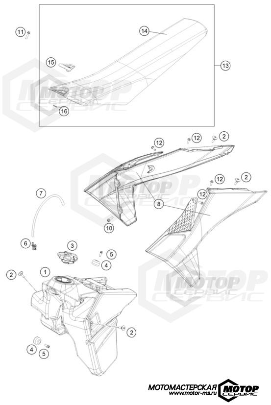 KTM Enduro 300 EXC Six Days 2024 TANK, SEAT