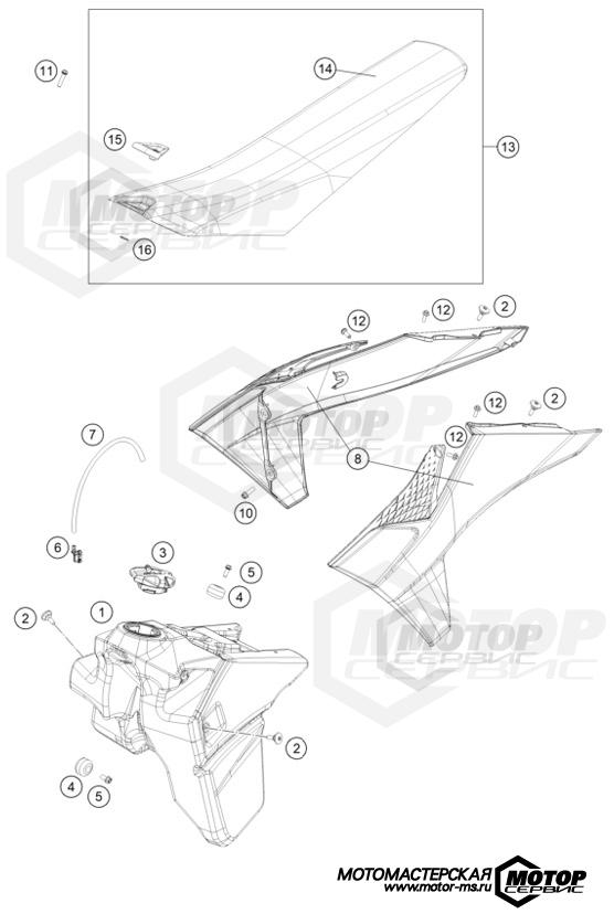 KTM Enduro 300 EXC 2024 TANK, SEAT