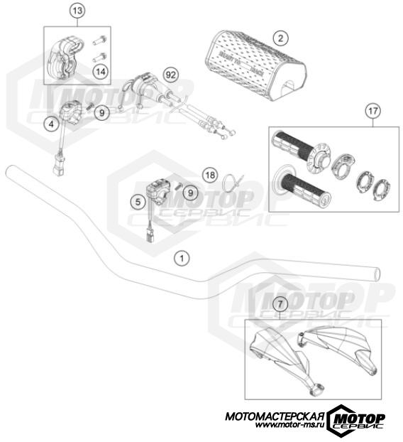 KTM Supermoto 450 SMR 2024 HANDLEBAR, CONTROLS