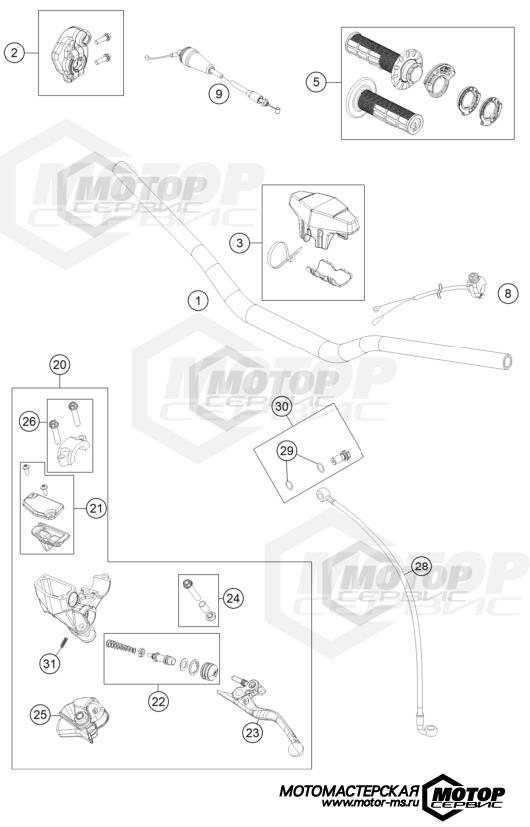 KTM MX 85 SX 19/16 2024 HANDLEBAR, CONTROLS