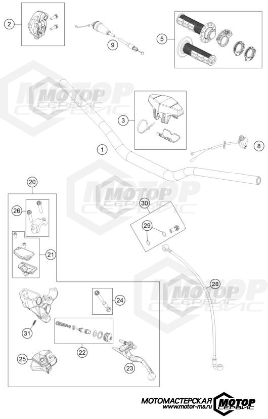 KTM MX 85 SX 17/14 2024 HANDLEBAR, CONTROLS